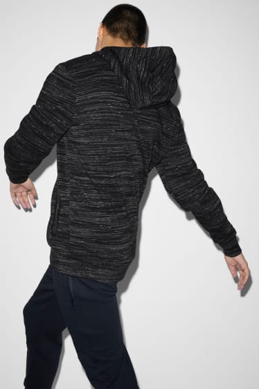 Men - Zip-through sweatshirt with hood - black