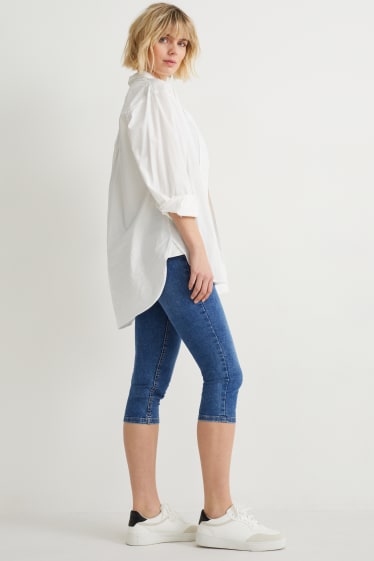 Dámské - Capri jegging jeans - mid waist - push-up efekt - LYCRA® - džíny - modré