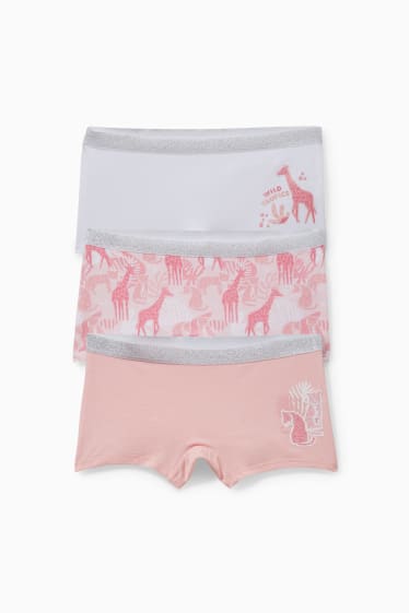 Enfants filles - Lot de 3 - caleçons - rose