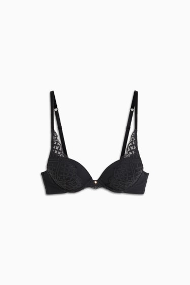 Mujer - Sujetador con aros - push-up - LYCRA® - negro