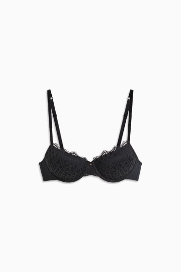 Women - Underwire bra - DEMI - padded - LYCRA® - black