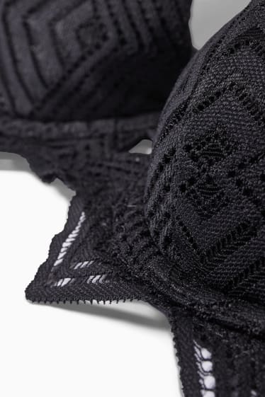 Women - Underwire bra - DEMI - padded - black