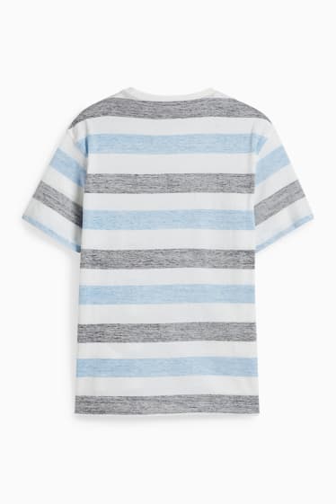 Children - Short sleeve T-shirt - striped - white