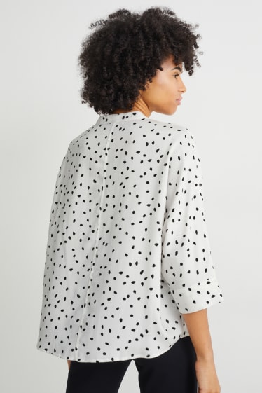 Damen - Bluse - mit Tencel™ Lyocell-Fasern - weiß / schwarz