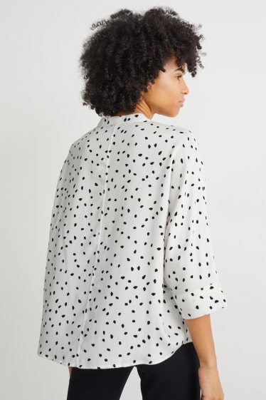 Dona - Brusa - amb fibres Tencel™ Lyocell - blanc/negre