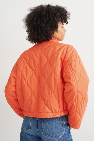 Dames - Gewatteerde jas - oranje