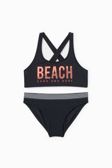 Copii - Bikini - LYCRA® XTRA LIFE™ - 2 piese - negru