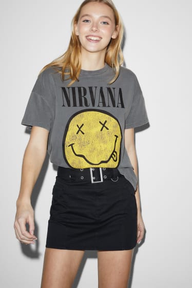 Femei - CLOCKHOUSE - tricou - Nirvana - gri