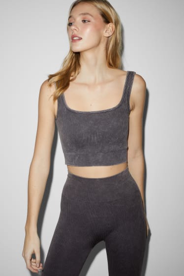 Women - CLOCKHOUSE - cropped top - dark gray