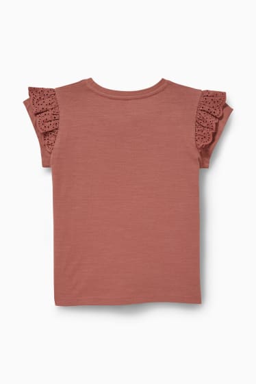 Kinder Mädchen - Kurzarmshirt - braun