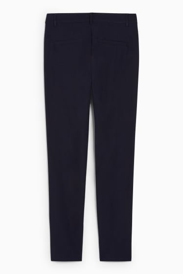 Damen - Stoffhose - Mid Waist - Slim Fit - dunkelblau