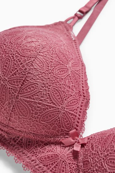 Donna - Reggiseno senza ferretti - imbottito - LYCRA® - fucsia