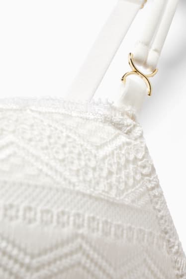 Donna - Reggiseno con ferretti - DEMI - imbottito - bianco crema