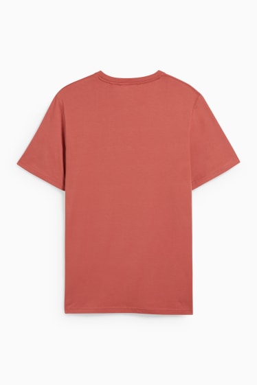 Uomo - T-shirt - cotone Pima - terracotta