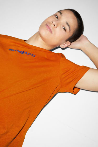 Heren - T-shirt - donker oranje