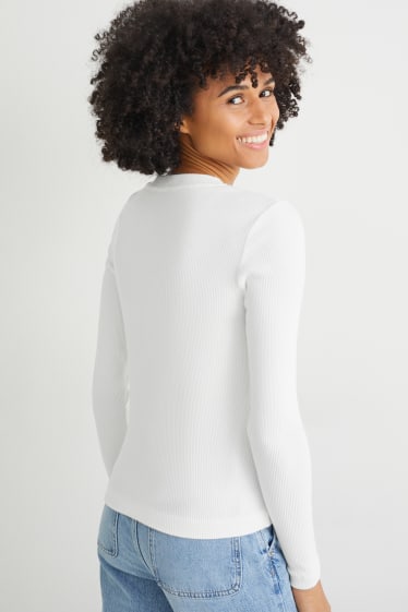 Donna - Maglia a maniche lunghe - bianco