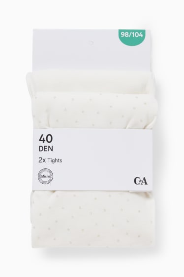 Children - Multipack of 2 - tights - 40 denier - cremewhite