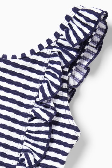 Enfants filles - Maillot de bain - LYCRA® XTRA LIFE™ - à rayures - bleu / blanc