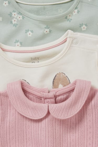 Baby Mädchen - Multipack 3er - Baby-Kurzarmshirt - pink