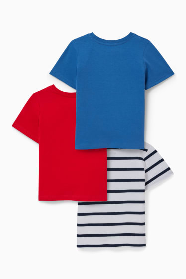 Enfants garçons - Lot de 3 - Pat’ Patrouille - T-shirts - bleu foncé