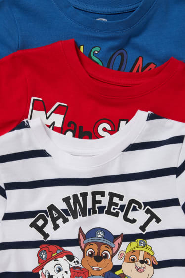 Enfants garçons - Lot de 3 - Pat’ Patrouille - T-shirts - bleu foncé