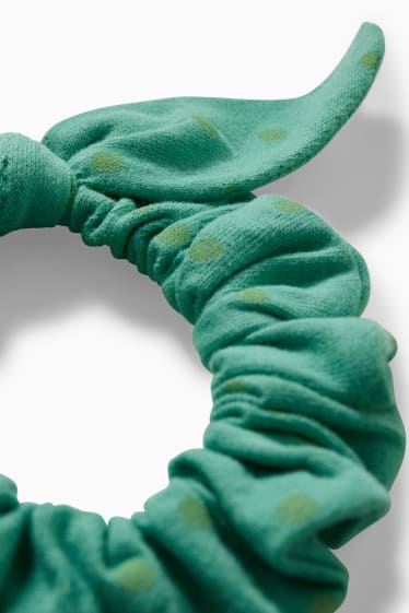 Bambine - Set - maglia a maniche corte e scrunchie - 2 pezzi - verde