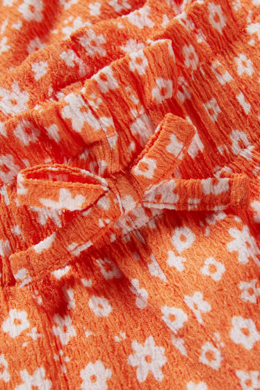 Children Girls - Cloth trousers - floral - orange