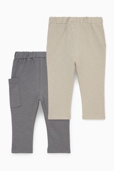 Neonati - Confezione da 2 - pantaloni sportivi per neonati - grigio