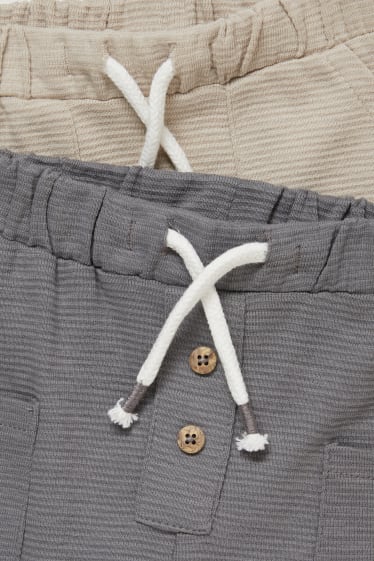 Bébés - Lot de 2 - pantalons de jogging pour bébé - gris