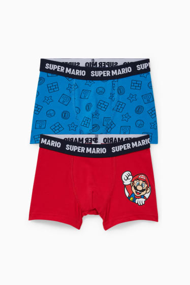 Enfants garçons - Lot de 2 - Super Mario - caleçons - bleu