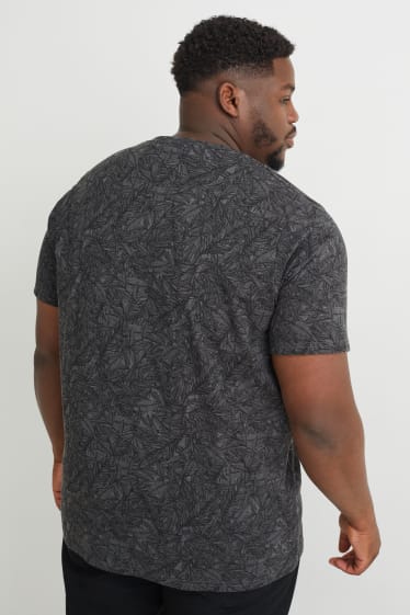 Herren - T-Shirt - gemustert - dunkelgrau