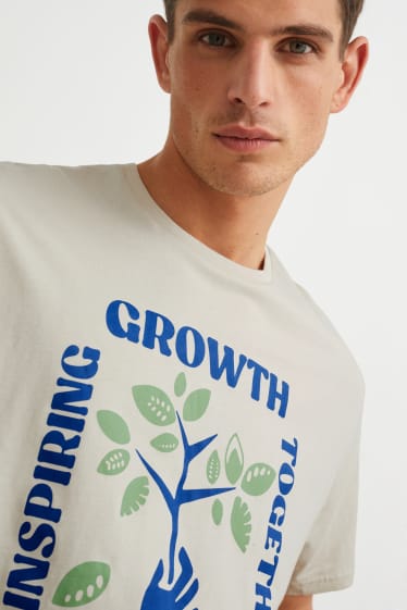 Hommes - T-shirt - beige clair