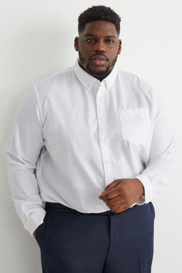 Hombre - Camisa - regular fit - button down - blanco