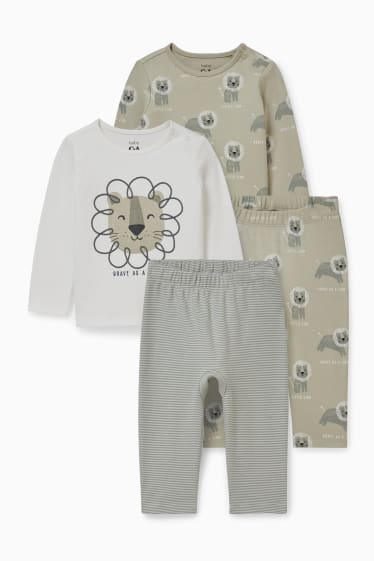 Babys - Set van 2 - babypyjama - 4-delig - lichtgroen