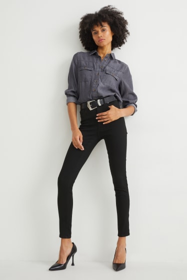 Dona - Jegging jeans - high waist - negre