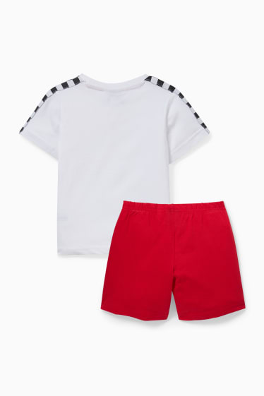 Kinder Jungen - Mario Kart - Shorty-Pyjama - 2 teilig - weiss
