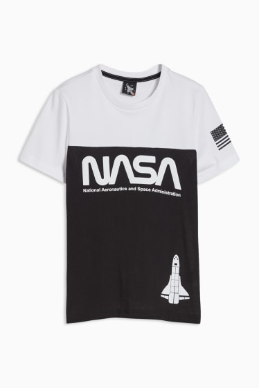 Kinder Jungen - NASA - Shorty-Pyjama - 2 teilig - weiss