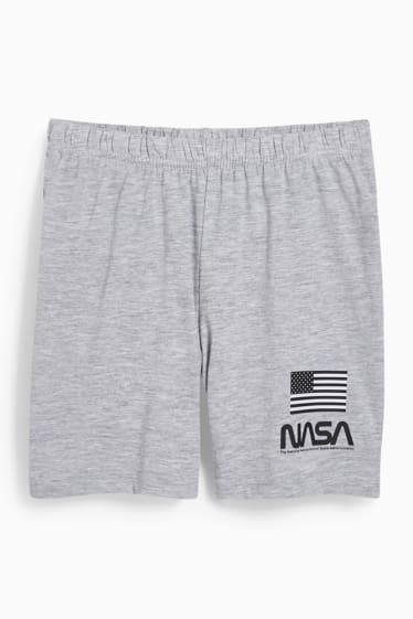 Kinder Jungen - NASA - Shorty-Pyjama - 2 teilig - weiss