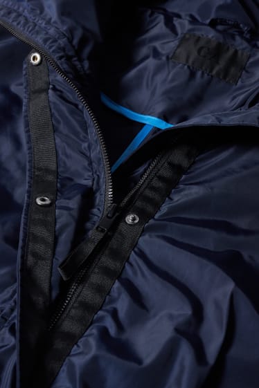 Dames - Parka met capuchon - donkerblauw