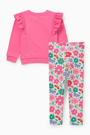 Enfants filles - Ensemble - sweat et legging - deux pièces - rose
