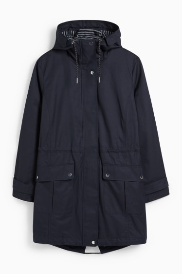 Donna - Parka con cappuccio - blu scuro