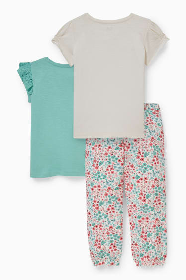 Enfants - Ensemble - 2 T-shirts et pantalon - 3 pièces - vert