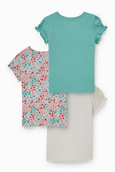 Kinderen - Set van 3 - T-shirt - crème wit