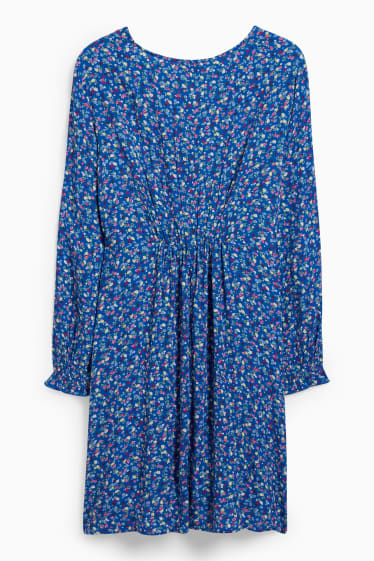 Dona - CLOCKHOUSE - vestit - de flors - blau