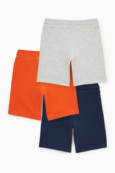Kinder Buben - Multipack 3er - Sweat-Bermudas - dunkelblau