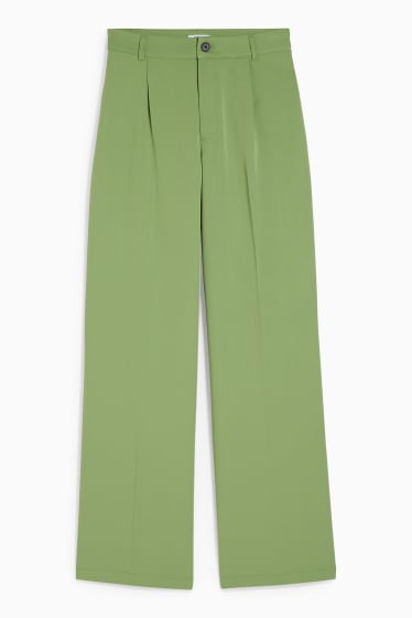 Donna - CLOCKHOUSE - pantaloni - a vita alta - gamba larga - verde chiaro