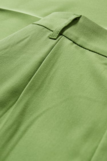 Mujer - CLOCKHOUSE - pantalón de tela - high waist - wide leg - verde claro