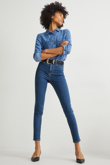 Femmes - Jegging jean - high waist - LYCRA® - jean bleu