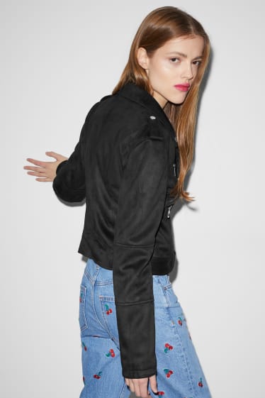 Femmes - CLOCKHOUSE - blouson motard - synthétique - noir