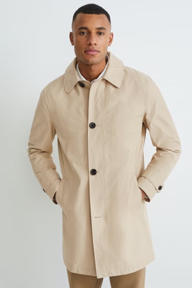 Heren - Trenchcoat - met gerecycled nylon - beige